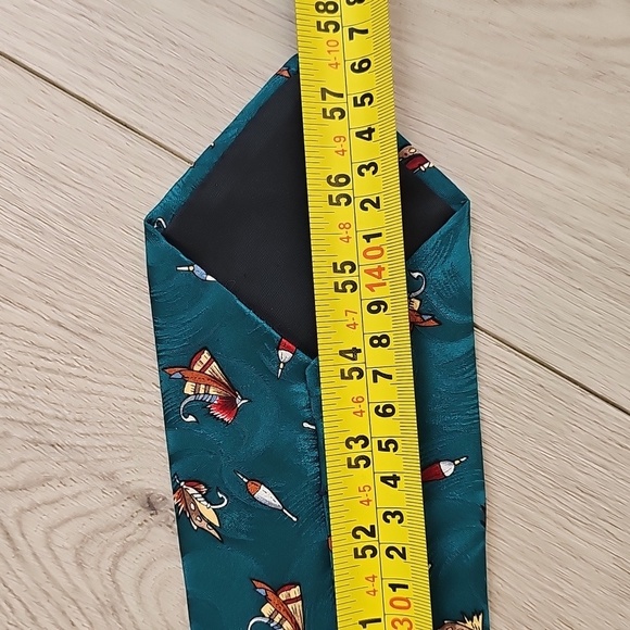 Chaps Ralph Lauren Fly Fishing Silk Tie - Picture 10 of 10